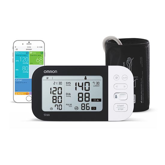 Тонометр Omron автоматический на плечо M7 Intell IT, манжета Intelli Wrap 22-42 см, AFIB, подключения к смартфону, HEM-7361T-EBK
