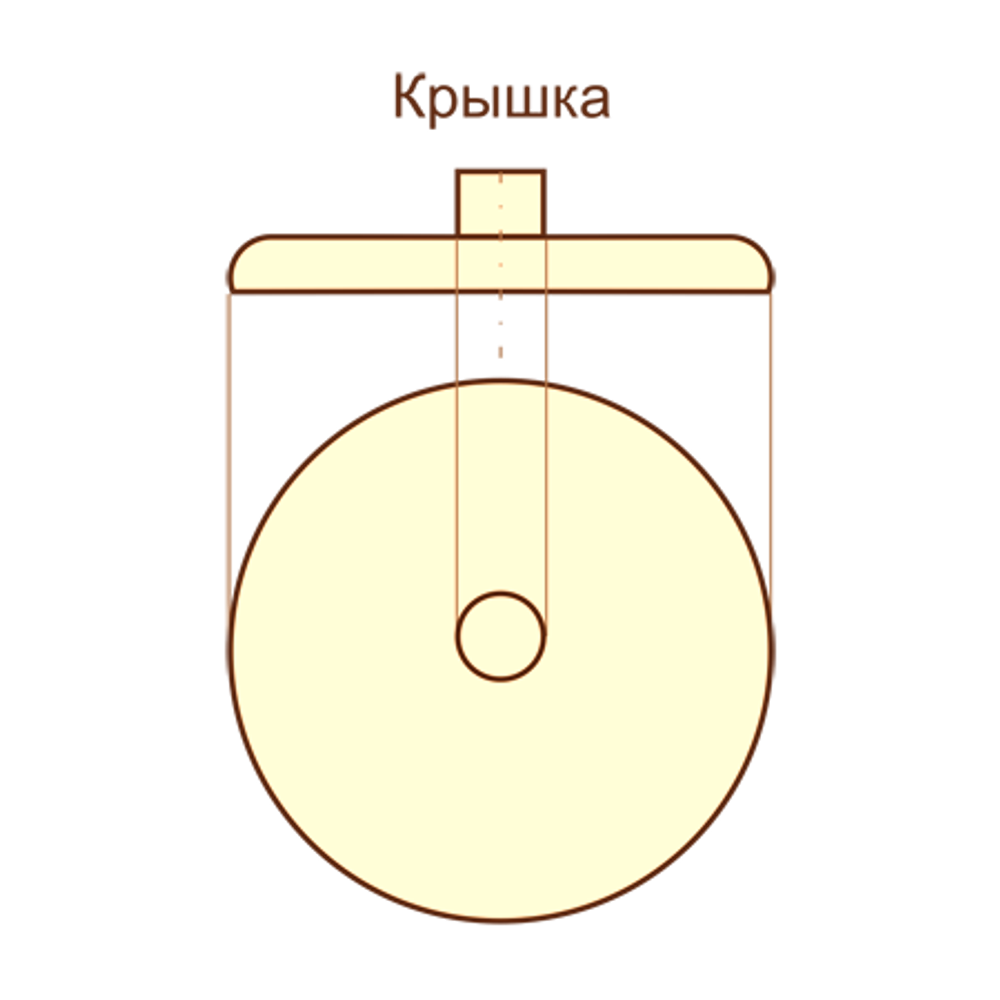 Крышка 350х115х56 шамот.