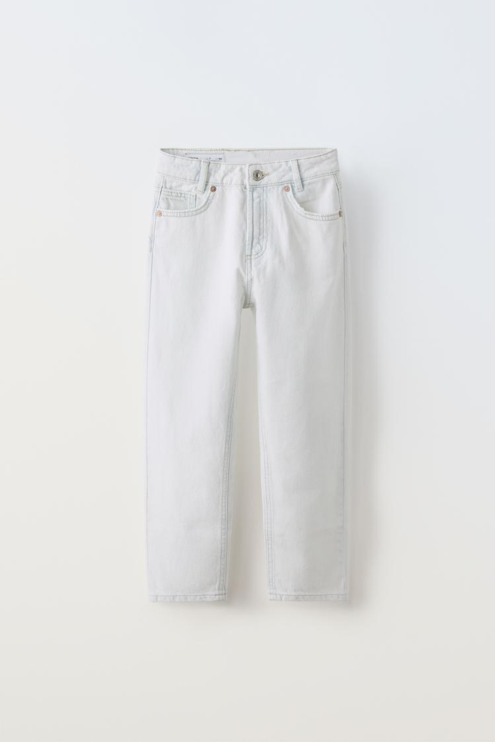 ZARA ДЖИНСЫ MOM FIT, ГОЛУБОЙ