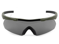 Очки стрелковые ShotTime Caracal, защитные, зелёные, линза серая