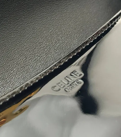 Сумка CELINE TERENCE из лакированной телячьей кожи черный