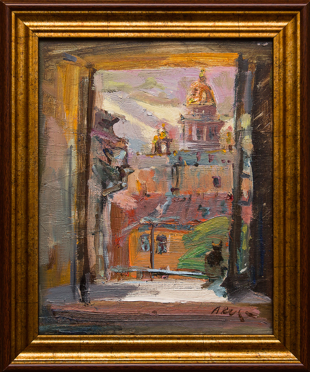 Картина маслом "Окно" Русанов