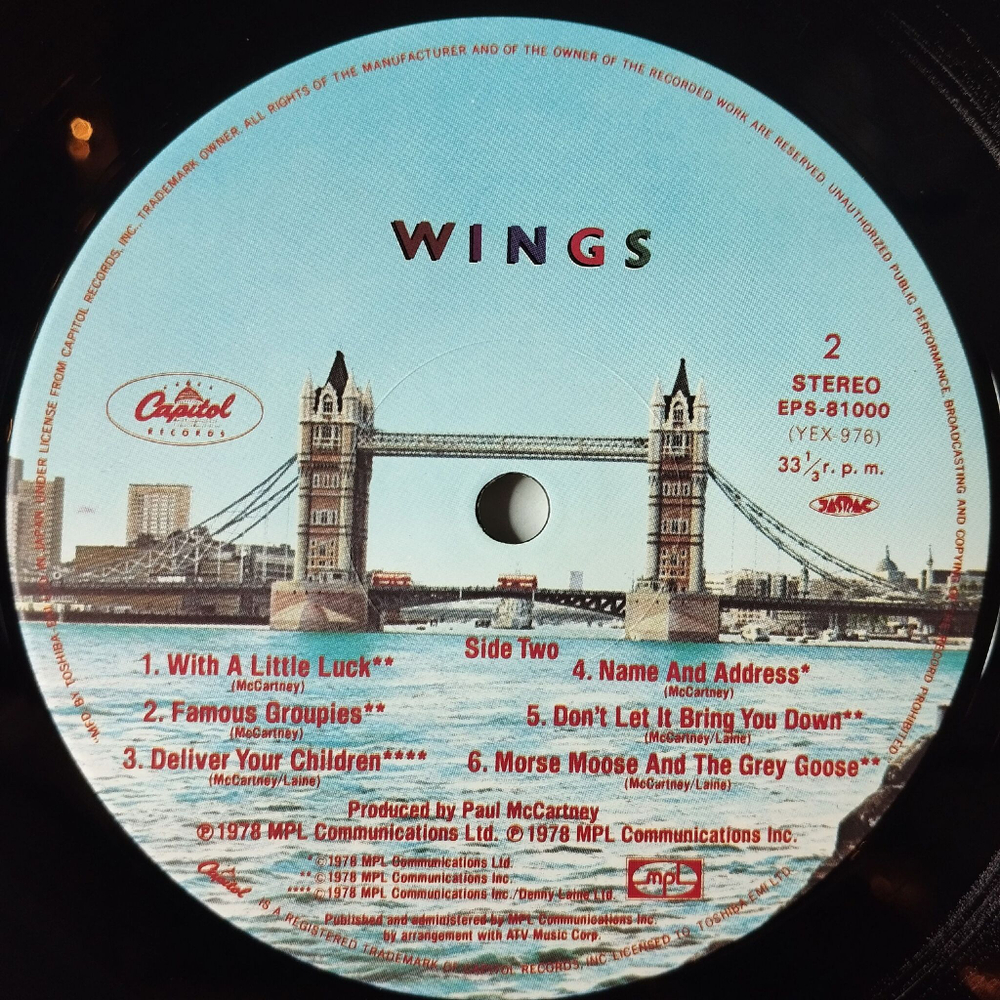 Винтажная виниловая пластинка LP Paul McCartney Wings London Town (Japan 1978) (Obi) (Poster) Deliver Your Children