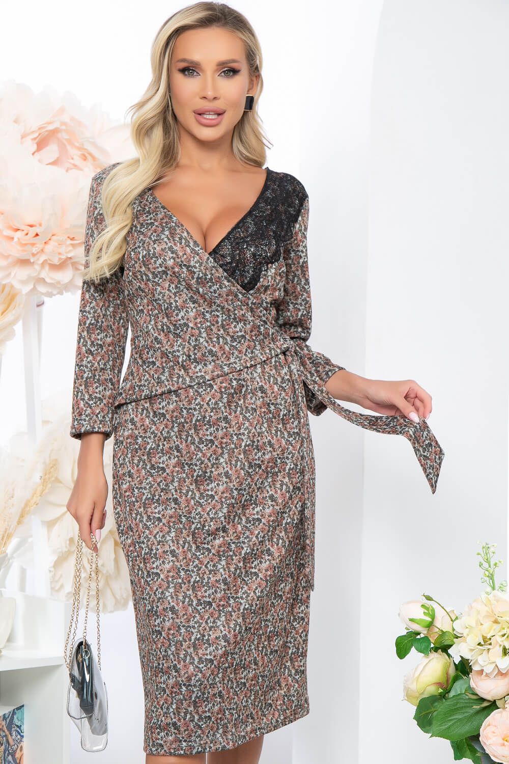 Платье "Таинственная незнакомка" (цветы) П5199 LT Collection