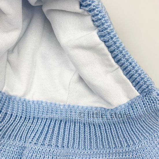 Шапка-шлем демисезонная "Барбариска" Голубая