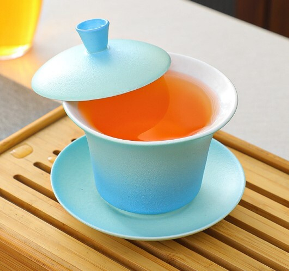 242132 Гайвань "Зелено-голубая" 150мл, фарфор