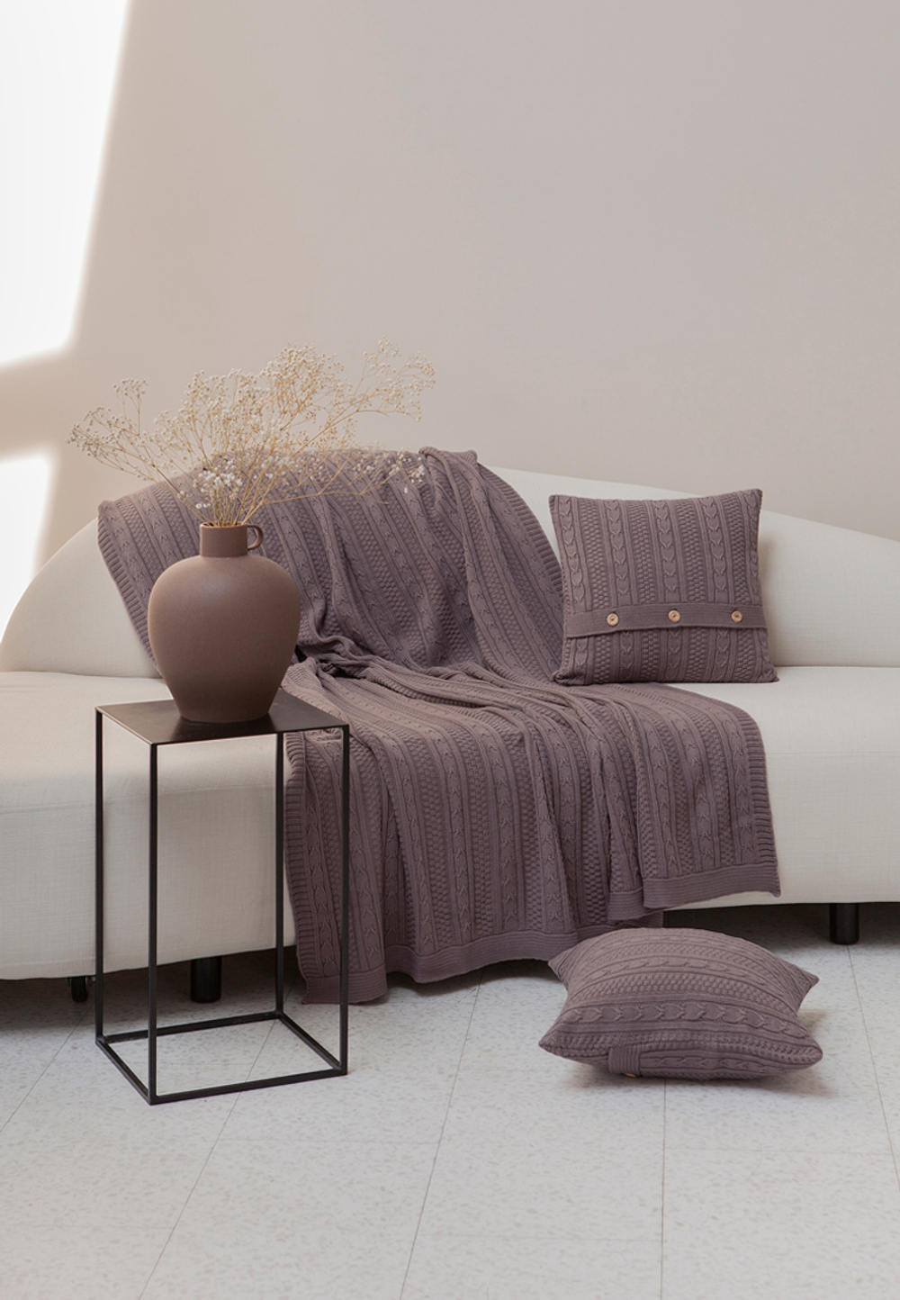 Наволочка декоративная 40х40 Luxberry Lux 10 серая замша