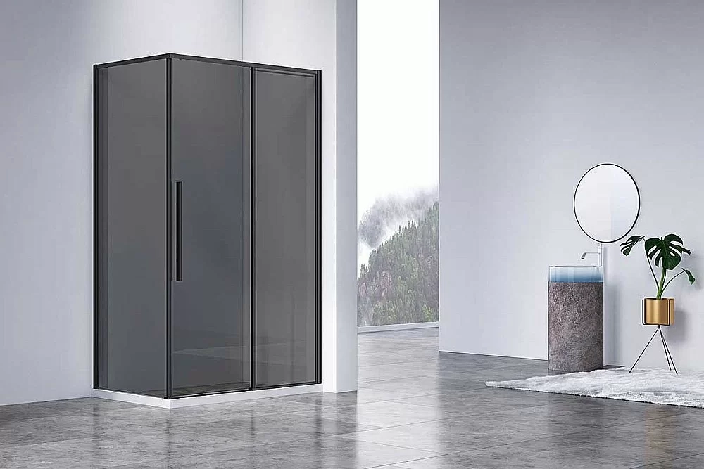 Душевой уголок Vincea Slim-N VSR-4SN9013CGB 130x90 стекло тонированное/профиль черный