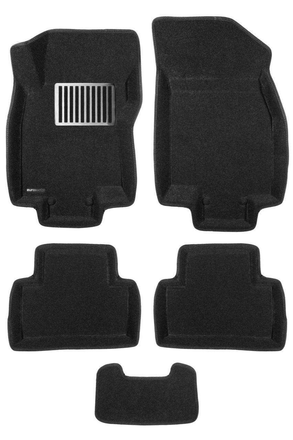 Коврики салона для NISSAN Qashqai (2016-) (Рос. Сборка) Euromat 3D Lux черные. Арт. EM3D-003722