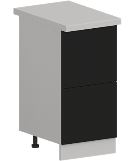 Кухня Модуль ШН2Я 400 Ликато / Черный матовый