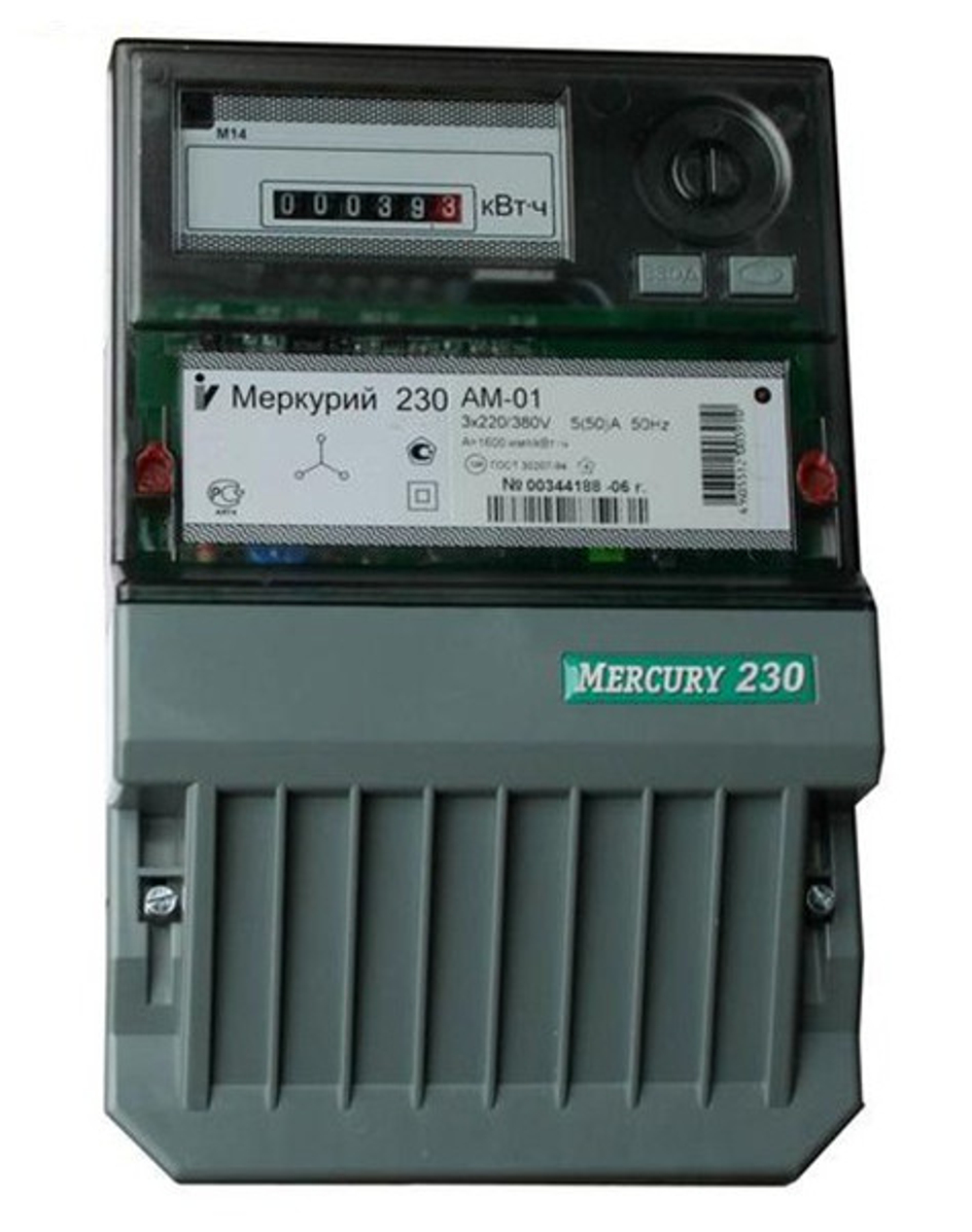 Счетчик 230 АМ-01 5-60А 3*230/400В 3Ф 1/10 Меркурий