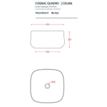 Раковина Artceram Cognac COL006 01 34 накладная 43 см, цвет белый