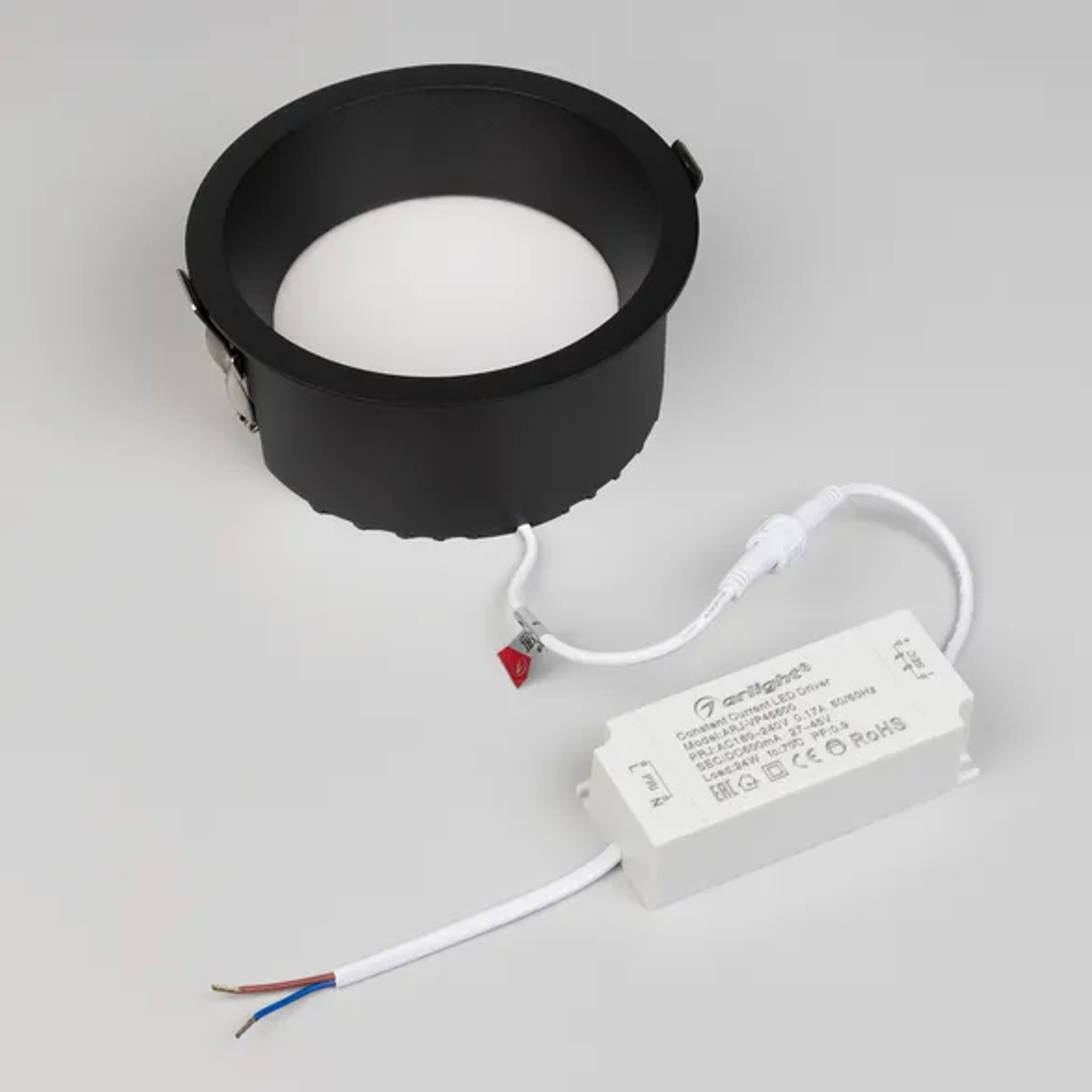 Светильник MS-DROP-BUILT-R158-30W Warm3000 (BK, 90 deg, 230V) (Arlight, IP54 Металл, 5 лет) 041497
