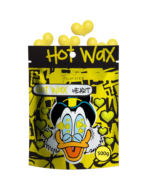 Воск FreiAVIVER для депиляции бровей и лица Hot Wax 500g (жёлтые сердечки)