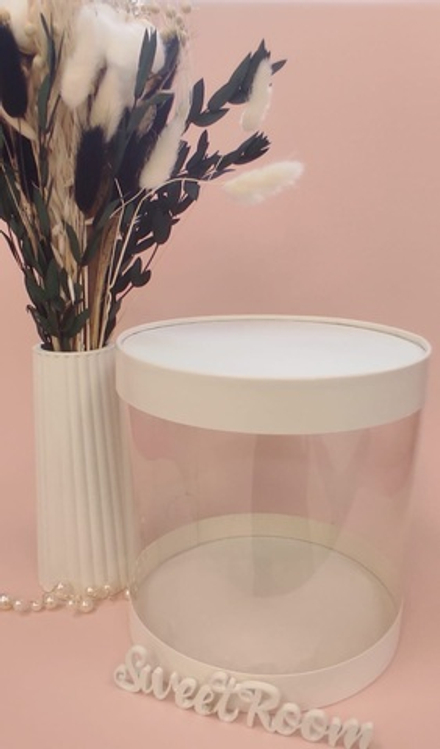 Коробка для торта ТУБУС прозрачная диам 180 выс 180