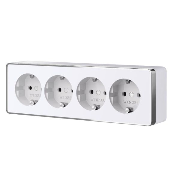 Розетка четверная с заземлением и шторками Gallant Werkel a071252