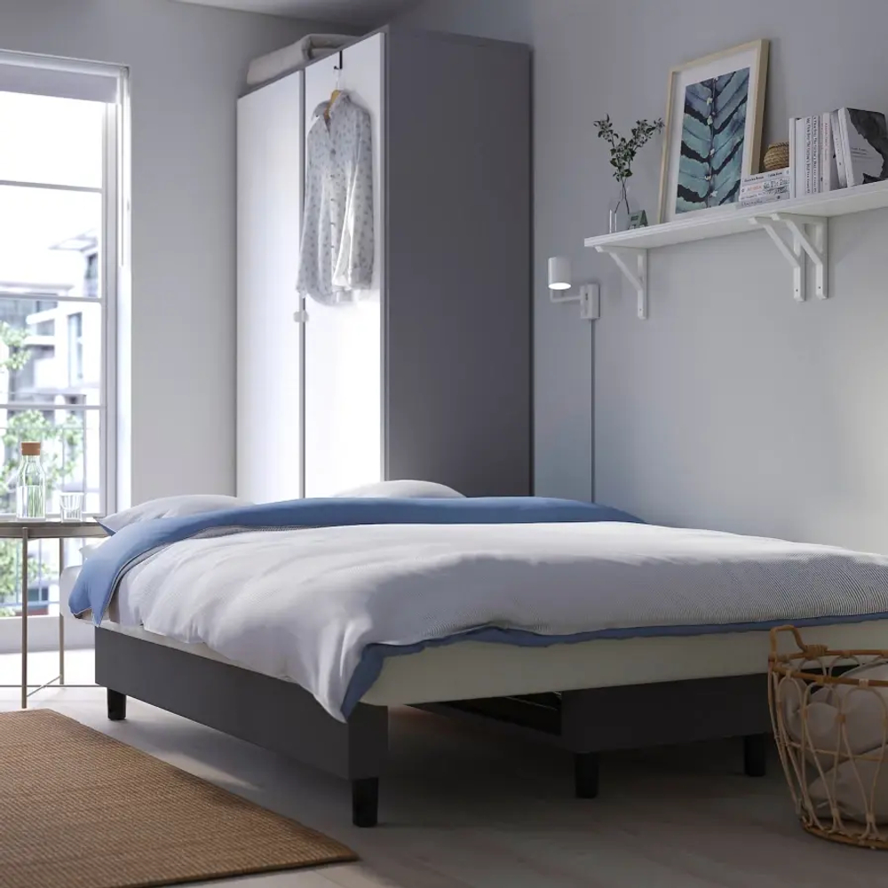 Диван-кровать 3-местный - IKEA ÄLVDALEN/ALVDALEN,  81x82x194см, черный, ЭЛЬВДАЛЕН ИКЕА