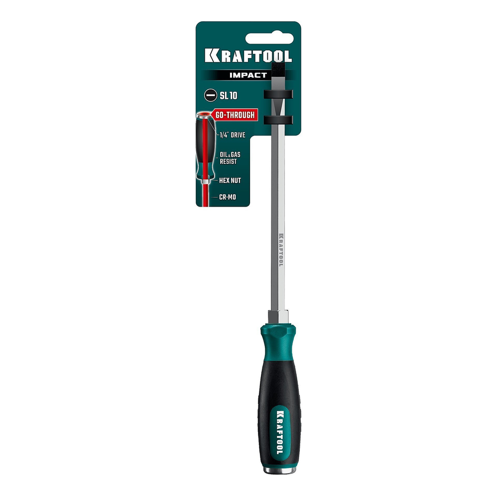 KRAFTOOL IMPACT SL 10, сквозной стержень Cr-Mo, ударная отвертка (250033-10)