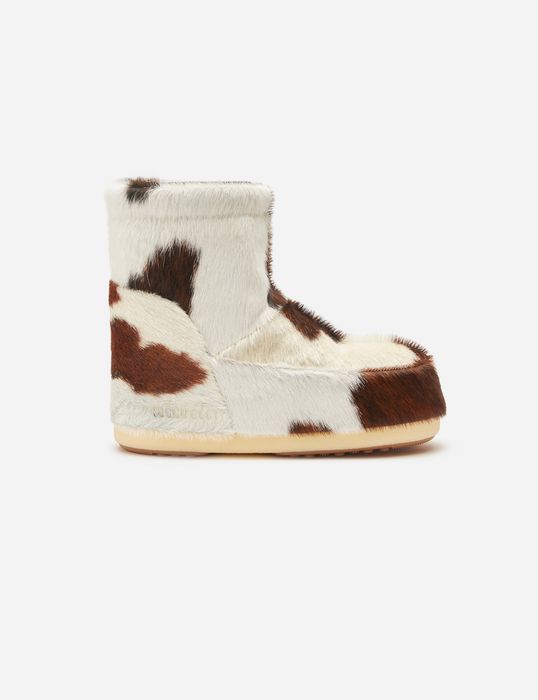 Moon Boot Icon Low Cow Print Boots