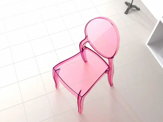 Стул Elizabeth прозрачный розовый