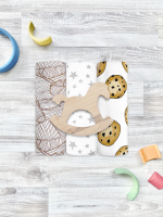 Сет из 3х пелёнок Mjölk Печенье/Palm Tree/Звёзды