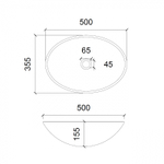 Раковина-чаша Abber Glas 50 AK2303B Черная