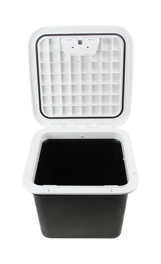 Ящик врезной с крышкой, замком и ключом, 375х375х250 мм