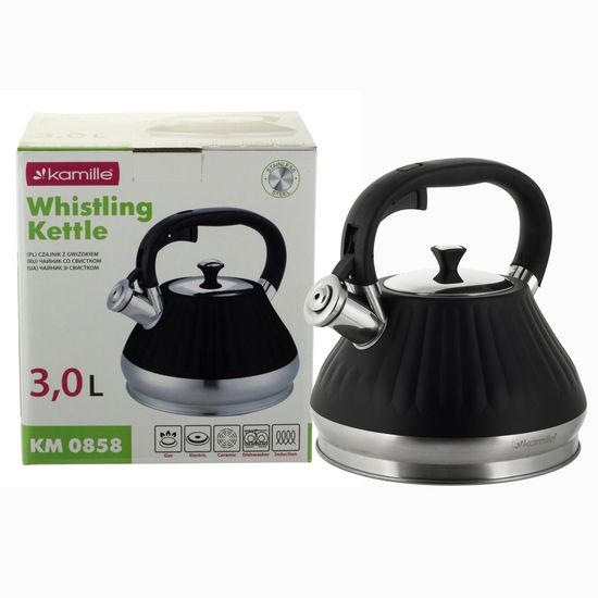 Чайник 3 л. из нержавеющей стали со свистком Kamille KM 0858