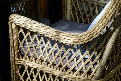 "Латте" плетеное кресло из искусственного ротанга, цвет соломенный