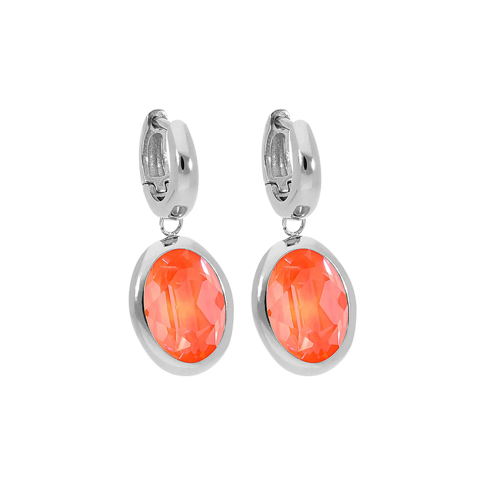 Серьги Qudo Creole TIVOLA small (S/P) Orange glow delite 310683