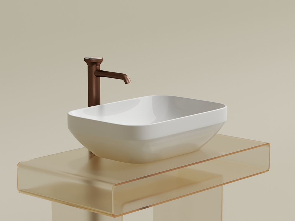 Умывальник чаша накладная прямоугольная Element 500x359x145мм