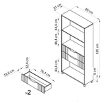 Стеллаж Розенбург из массива дуба