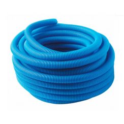 Труба гофрированная MVI Ду25 (внутр.21мм), синяя (бухта 50м)