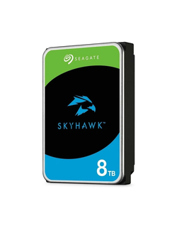 Жесткий диск Seagate SkyHawk HDD 3.5" SATA 8Tb, 7200 rpm, 256Mb buffer, 512e/4Kn, CMR, ST8000VX010, 1 year
