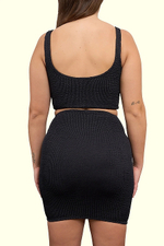 Топ купальника черный