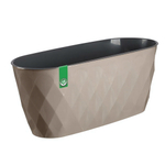 Горшок для цветов Laurel овальный 354х152х150 мм, 5 л с дренажной вставкой (бежевый)