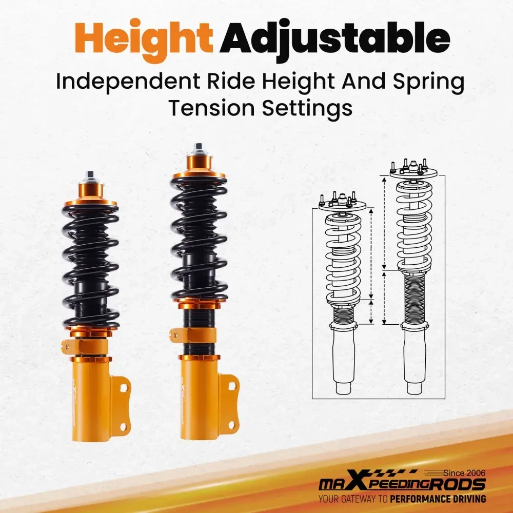 MaXpeedingrods Adjustable Coilovers Kits подходит для автомобиля Honda Fit 1st Gen Hatchback 2007-08