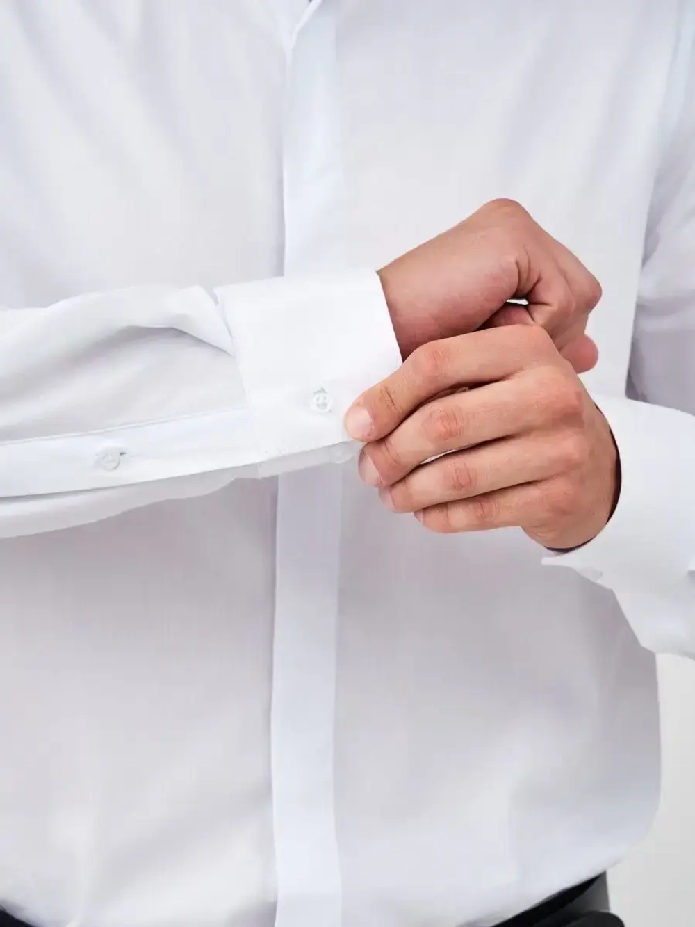 Рубашка без воротника приталенная SLIM FIT