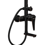 Душевая система 35к ПРОФСАН ПСМ-301-8 "STEEL BLACK" нерж сталь,лейка "Троп душ"ЧЕРНЫЙ-БРОНЗА