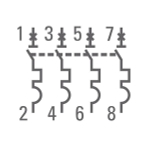 Выключатель автоматический модульный 4п C 20А 4.5кА ВА 47-63 PROxima EKF mcb4763-4-20C-pro