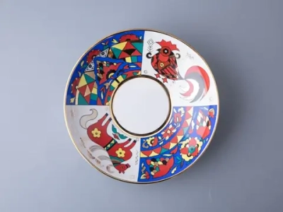 Сухарница, 210 мм, форма Утро, рисунок Народные узоры арт. 80.60813.00.1