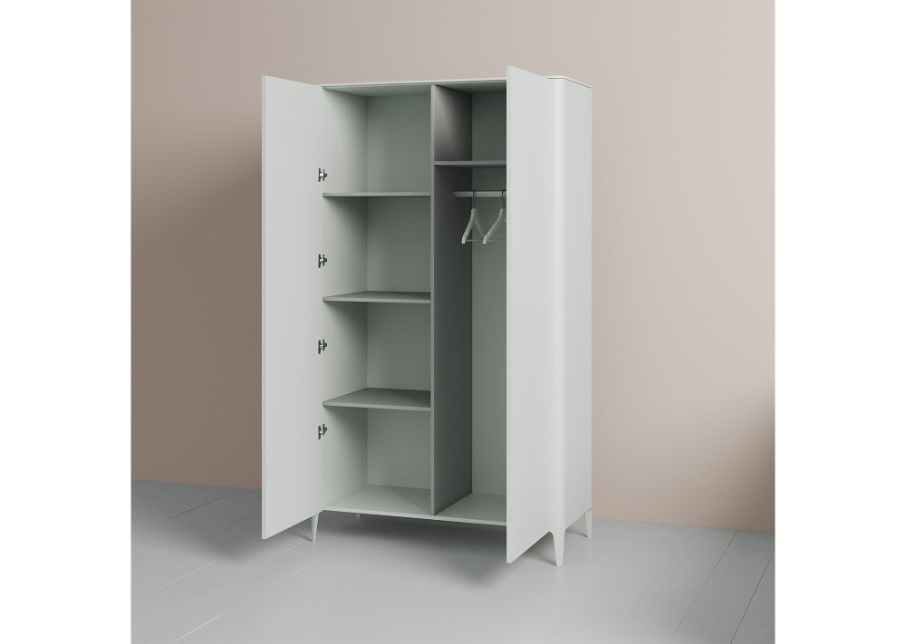 Шкаф Type 2-х створчатый высокий (светло-серый)