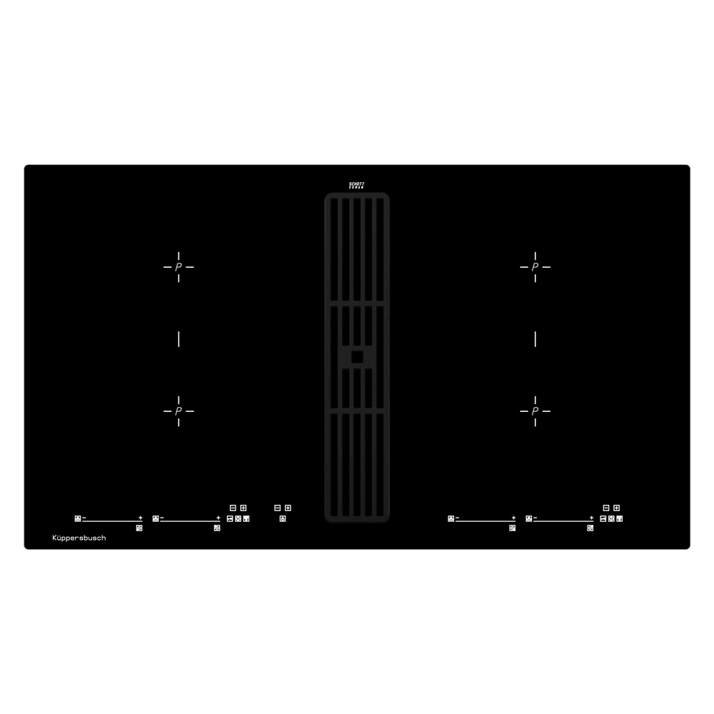 Индукционная варочная панель с вытяжкой Kuppersbusch KMI 9800.0 SR Black Velvet