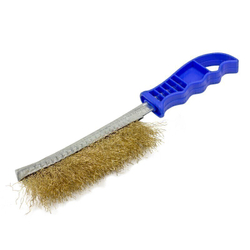 Щетка ручная по металлу с пластиковой ручкой Specos синяя
