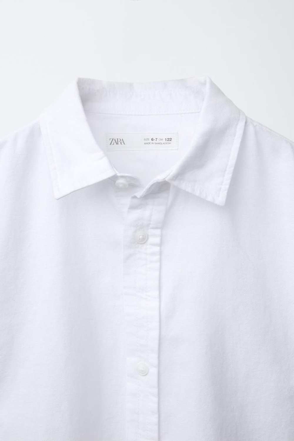 ZARA БАЗОВАЯ РУБАШКА, БЕЛЫЙ