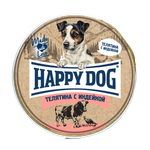 Консервы для собак паштет из Телятины с индейкой, 125г Happy Dog Natur Line ламистер