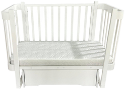 Детская кроватка Антел Nezabudka 2 поперечный маятник c ящиком белый/белый