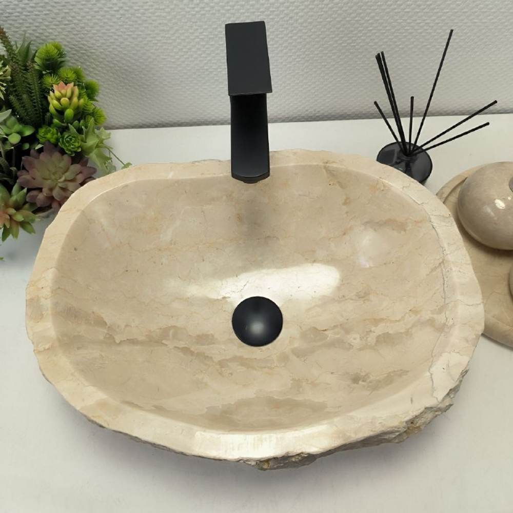 Раковина из мрамора Erozy Cream EM-62680 (49*37*15) 115