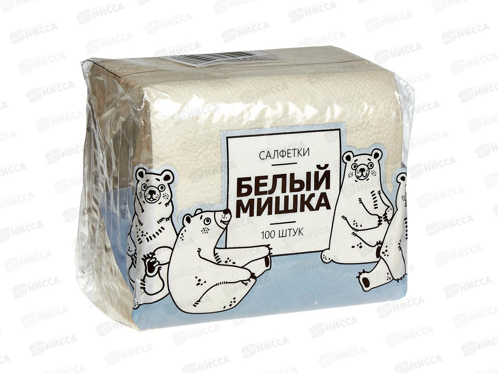 Салфетки ДУЭТ 100шт белые