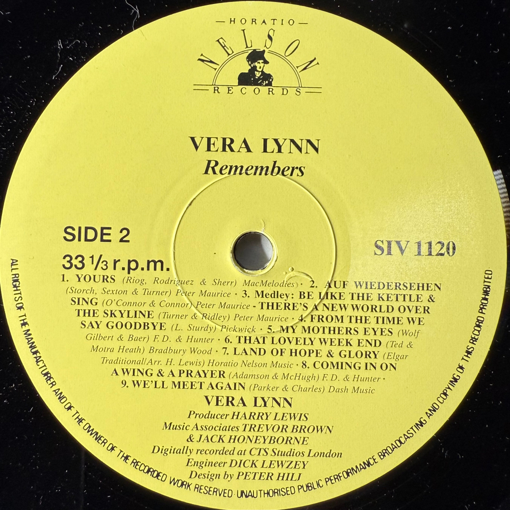Vera Lynn ‎– Remembers (Англия 1984г.)